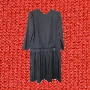 plus size vintage black dress 12 large xl